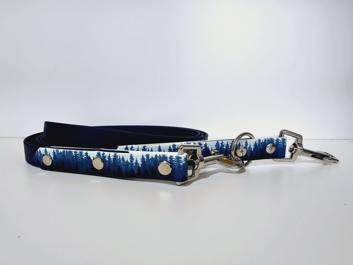 Doppelleine 2m blue / forest "wood"