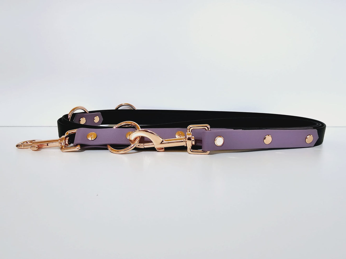 Doppelleine 2m black / violett "princess"