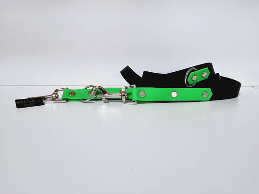 Doppelleine 2m black /   green "contrast"