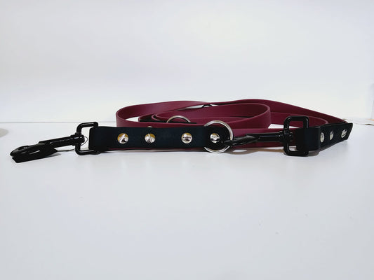 Doppelleine 2,6m violett /  black "queen"