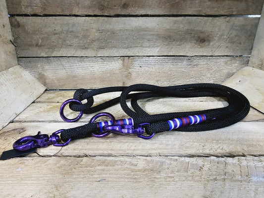 Tauleine 2,20m | 8mm | Scherenkarabiner schwarz / lila