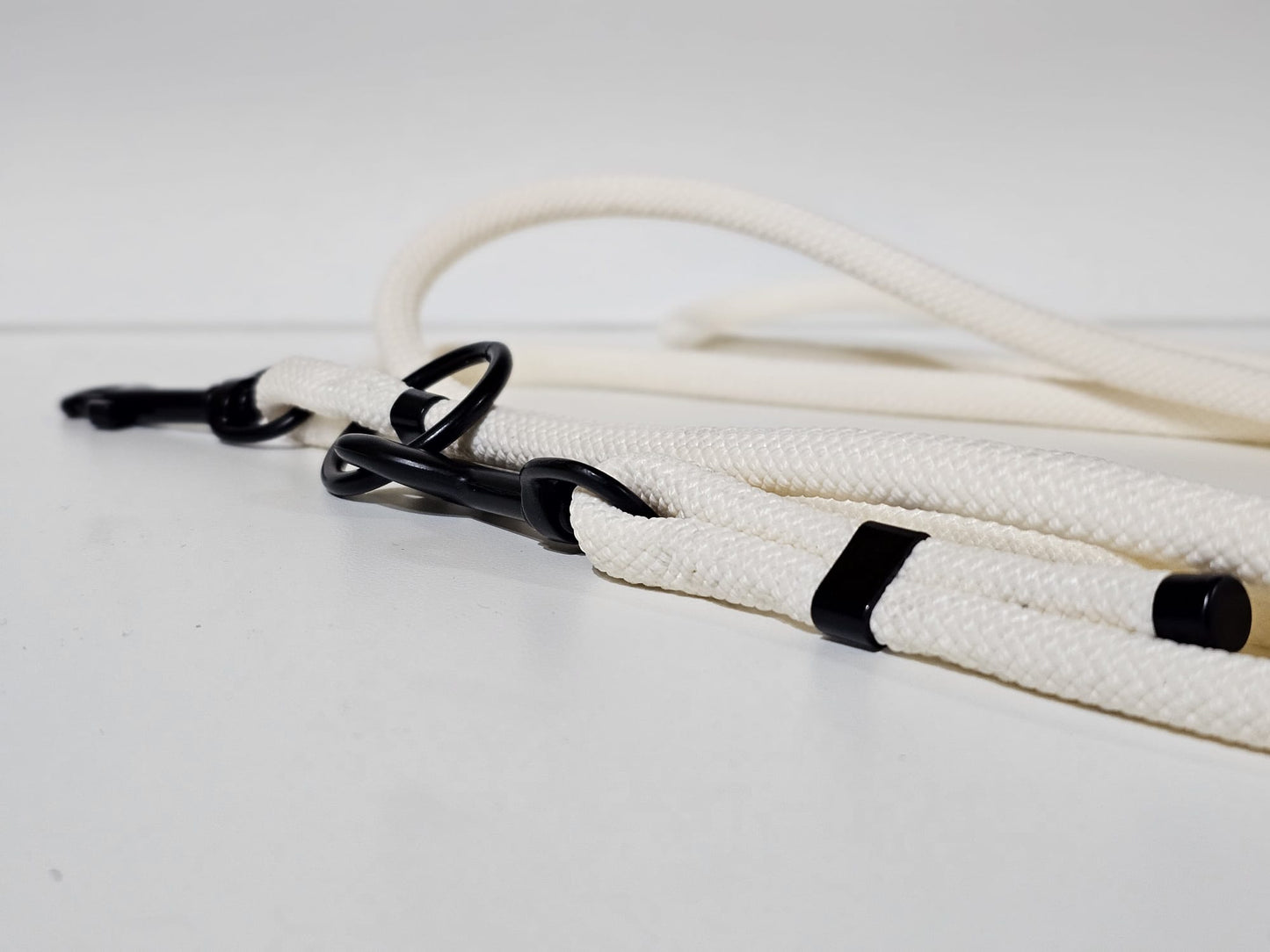 Tauleine 2,20m | 8mm | Bolzenhacken weiss / schwarz