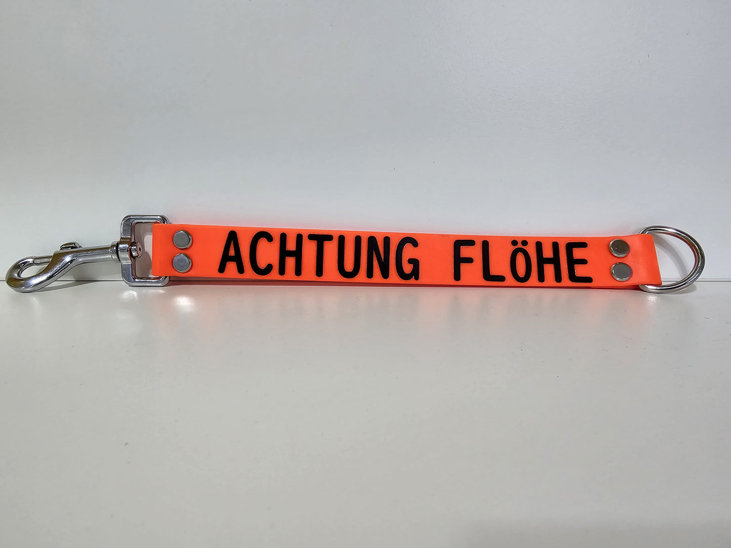 Leinenverlängerung mit Warnhinweis | ACHTUNG FLÖHE