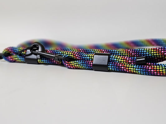 Tauleine 2,20m | 10mm | Bolzenhacken schwarz / rainbow