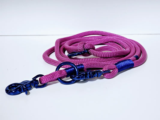 Tauleine 2,20m | 10mm | Scherenkarabiner blau / pink