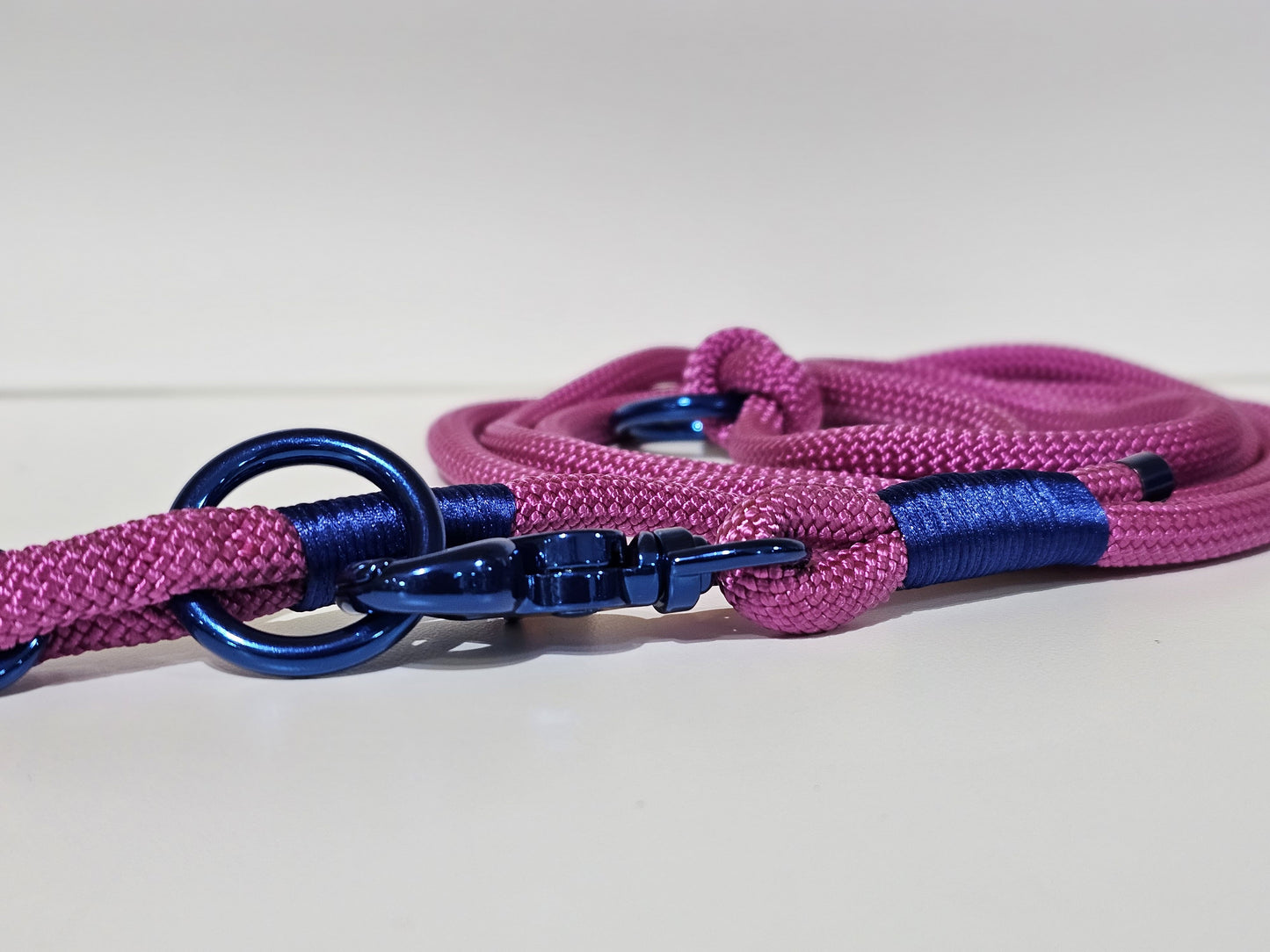 Tauleine 2,20m | 10mm | Scherenkarabiner blau / pink
