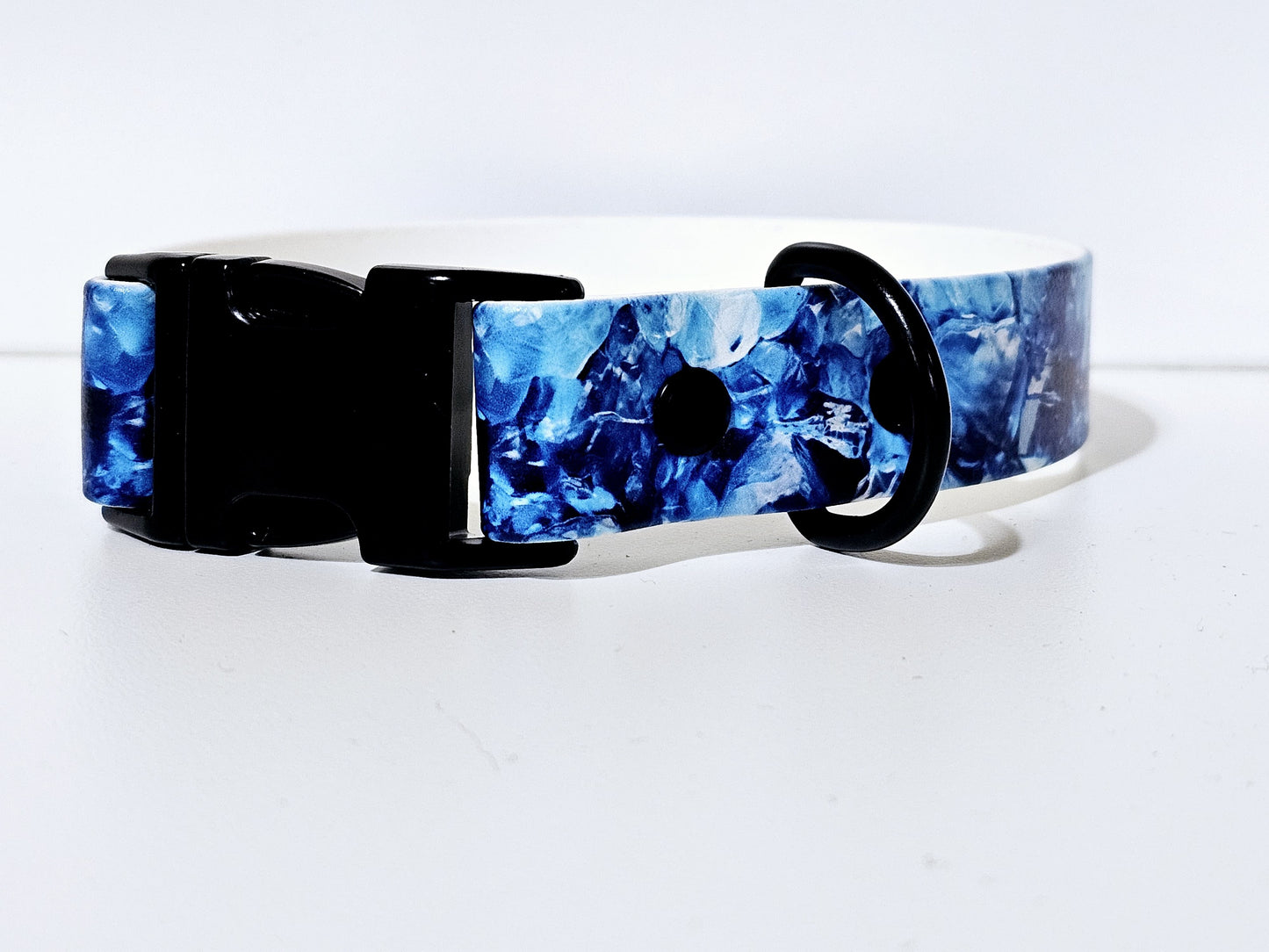 Halsband 25mm breit UV-Druck| Ice / schwarz