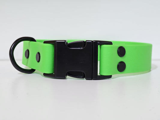 Halsband 25mm breit | neongrün / schwarz