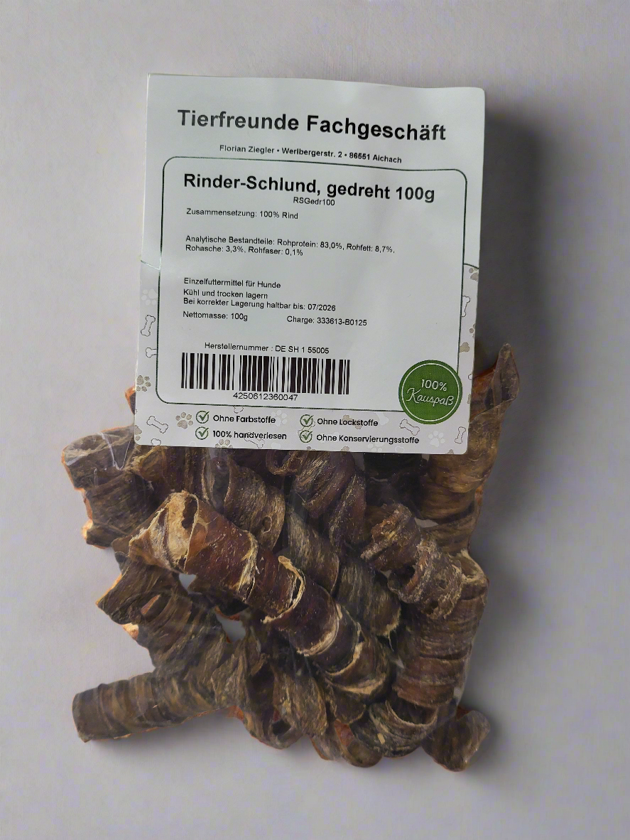 Rinder Schlund gedreht 100 Gramm