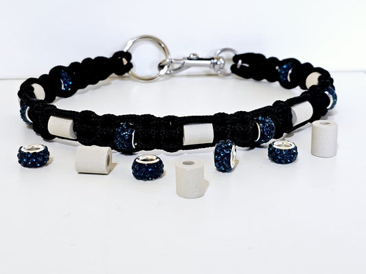 ANTI-ZECKENHALSBAND – Natürlicher Schutz ohne Chemie! schwarz / blau