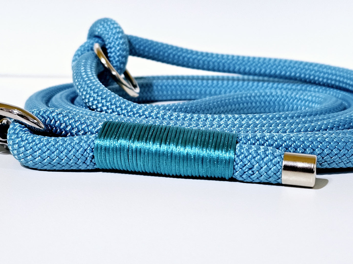 Tauleine 2,20m | 10mm | Bolzenhacken silber / hellblau