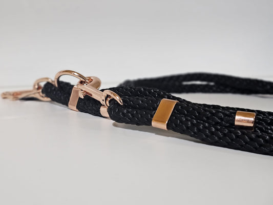 Tauleine 2m | 8mm schwarz / rose gold