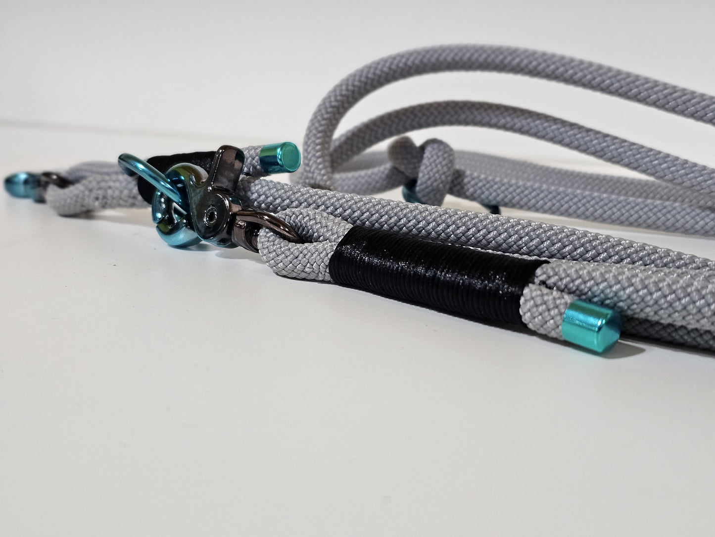 Tauleine 2,20m | 8mm | Scherenkarabiner grau / rainbow
