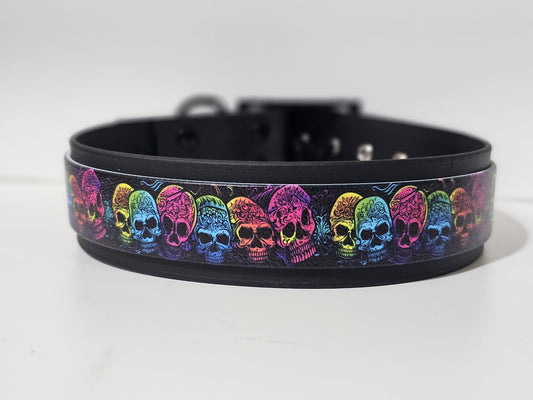 Halsband Biothane 25mm breit " colorful killer head "