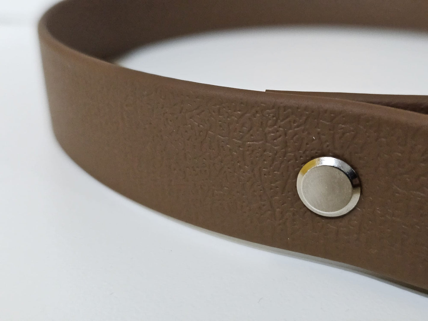 Halsband 25mm breit | braun / silber