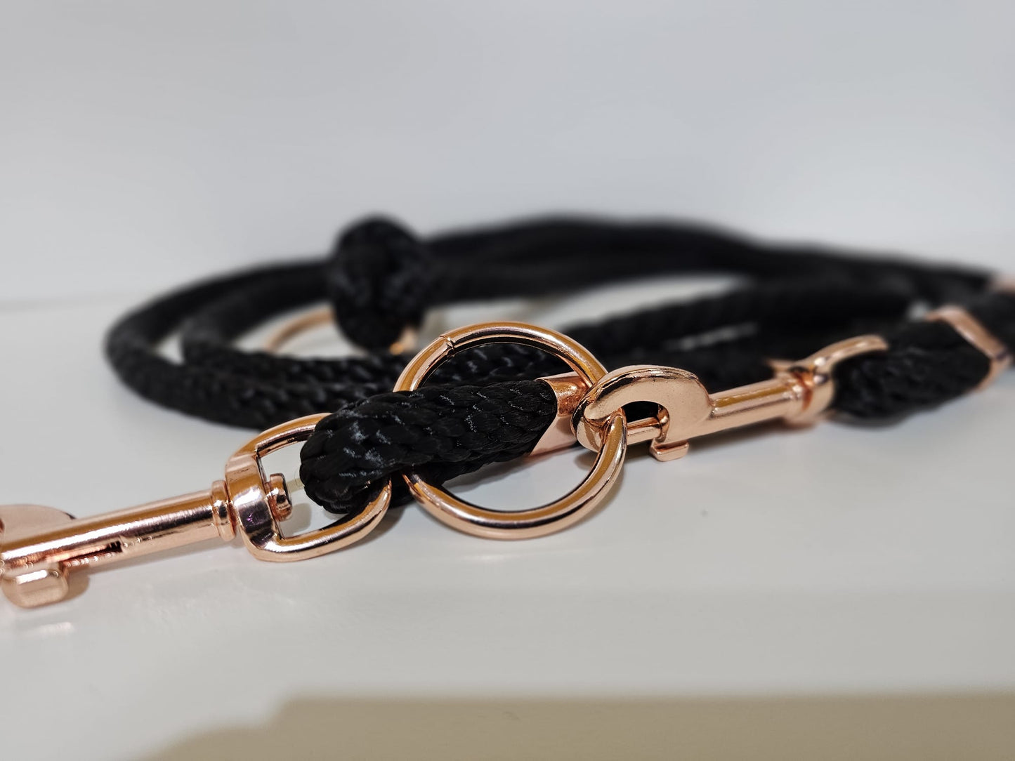 Tauleine 2m | 8mm schwarz / rose gold