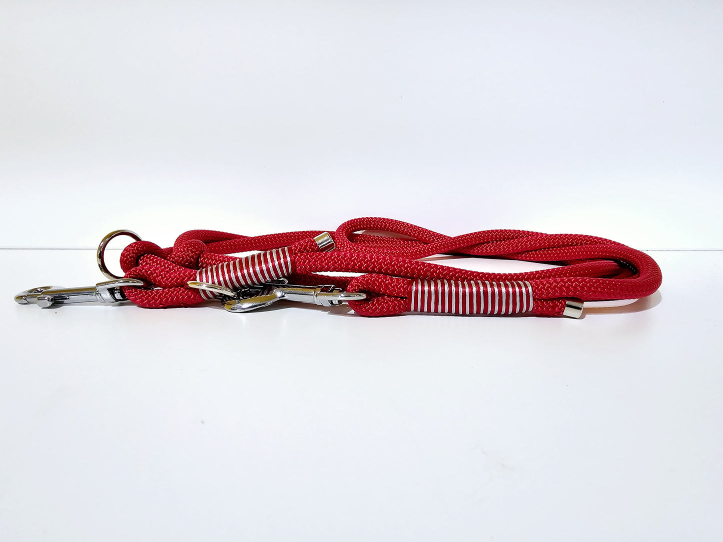 Tauleine 2,20m | 8mm | Bolzenhacken silber / rot