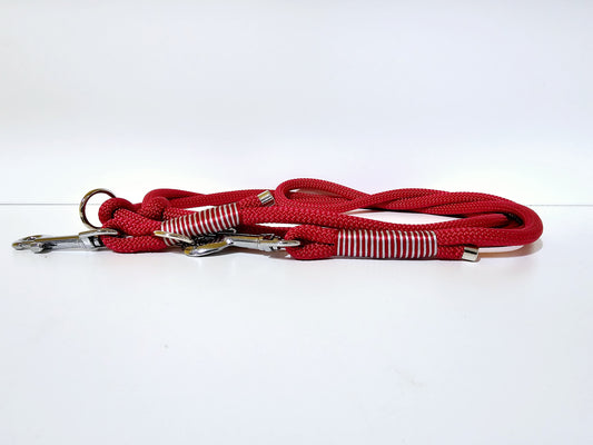 Tauleine 2,20m | 8mm | Bolzenhacken silber / rot