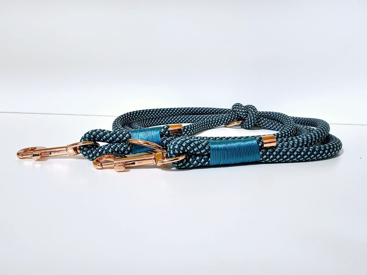 Tauleine 2,20m | 10mm | Bolzenhacken rose gold / blau - marine