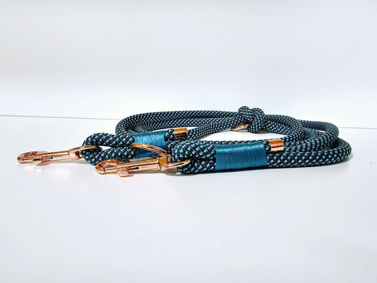 Tauleine 2,20m | 10mm | Bolzenhacken rose gold / blau - marine
