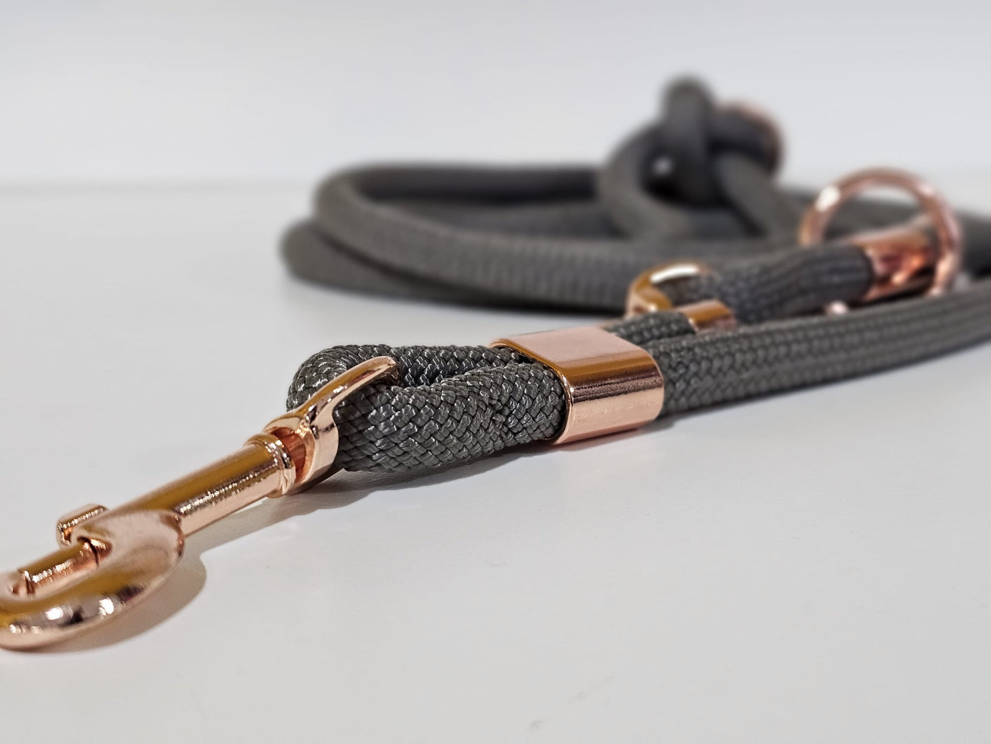 Tauleine 2,20m | 10mm | Bolzenhacken rose gold / grau
