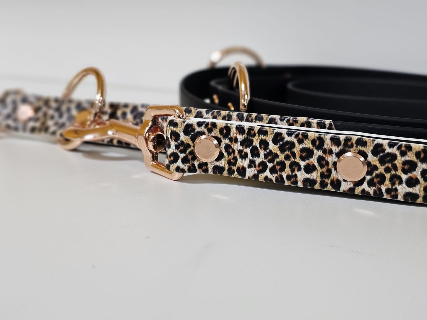 Langleine 2m black / leopard "leopard"