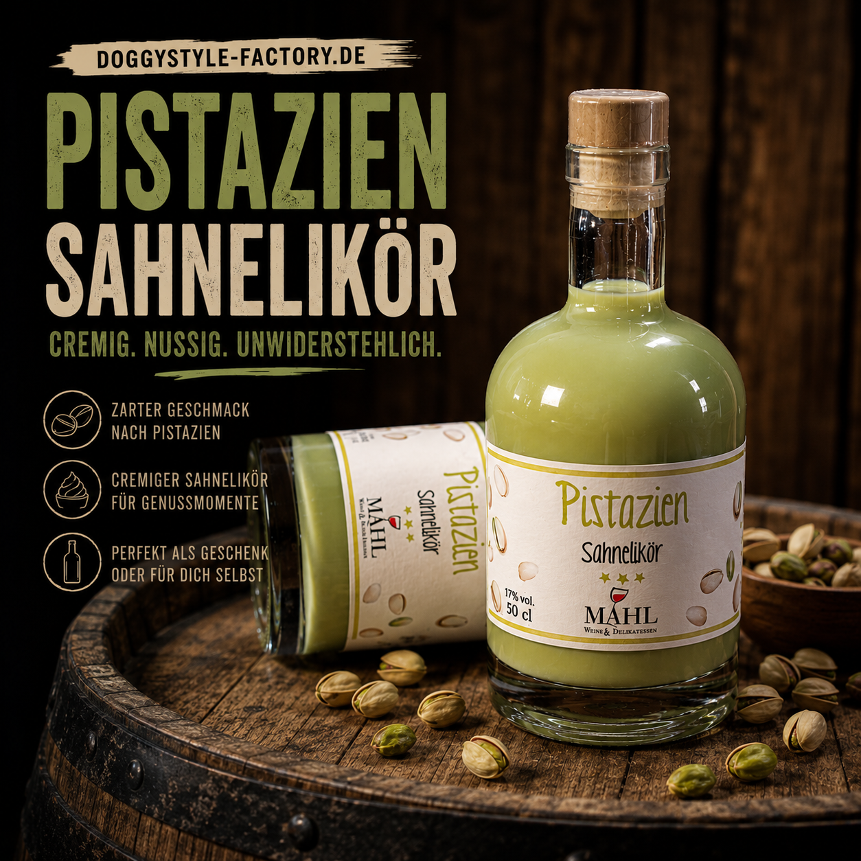 Pistazien Sahnelikör – Cremiger Genuss mit Charakter
