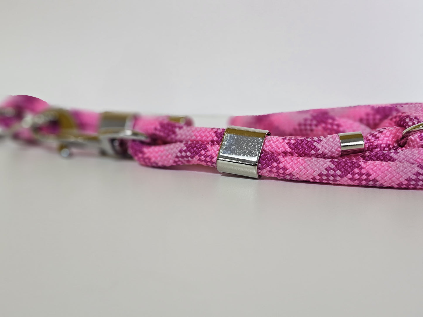 Tauleine 2,20m | 10mm | Bolzenhacken silber / pink