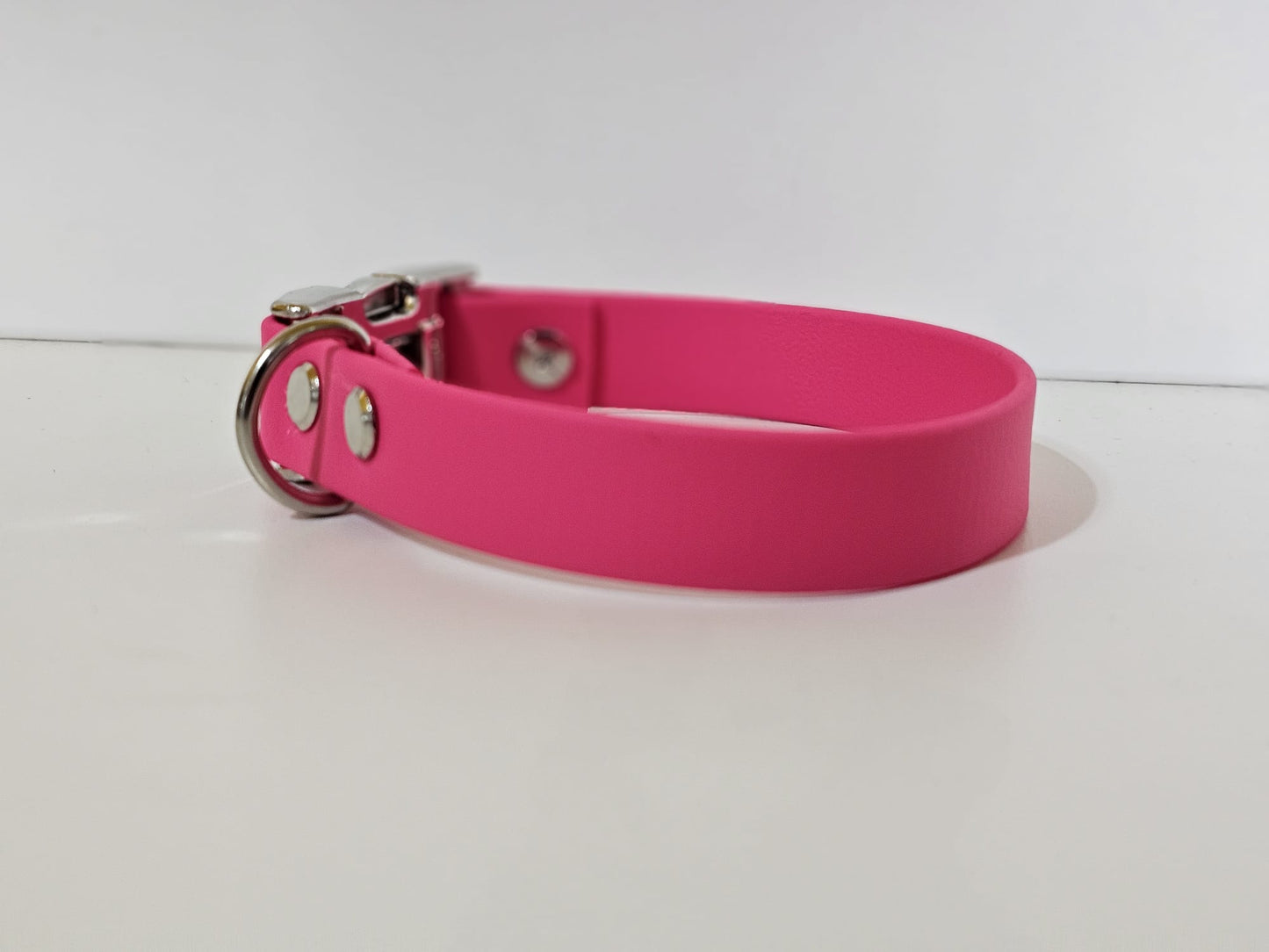 Halsband 25mm breit | pink / silber