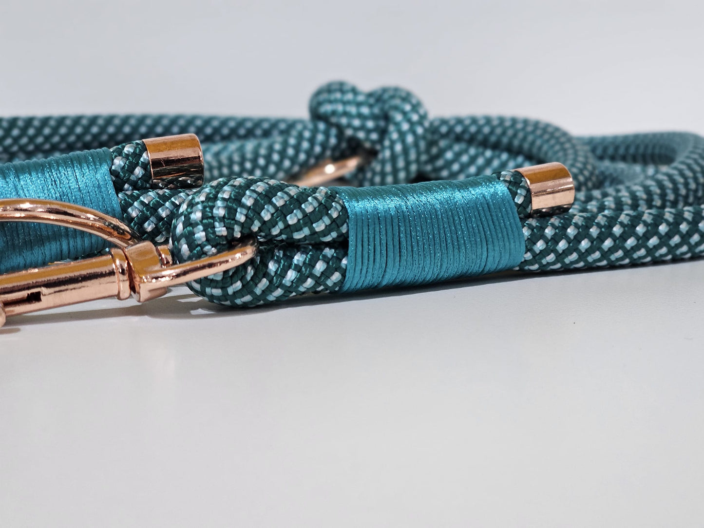 Tauleine 2,20m | 10mm | Bolzenhacken rose gold / blau - marine