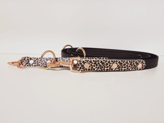 Langleine 2m black / leopard "leopard"