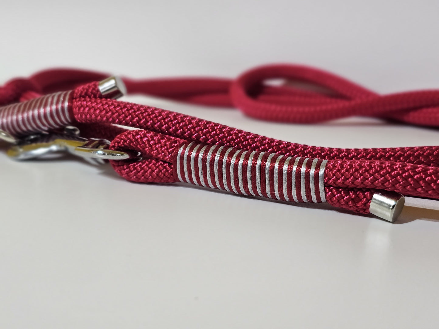 Tauleine 2,20m | 8mm | Bolzenhacken silber / rot