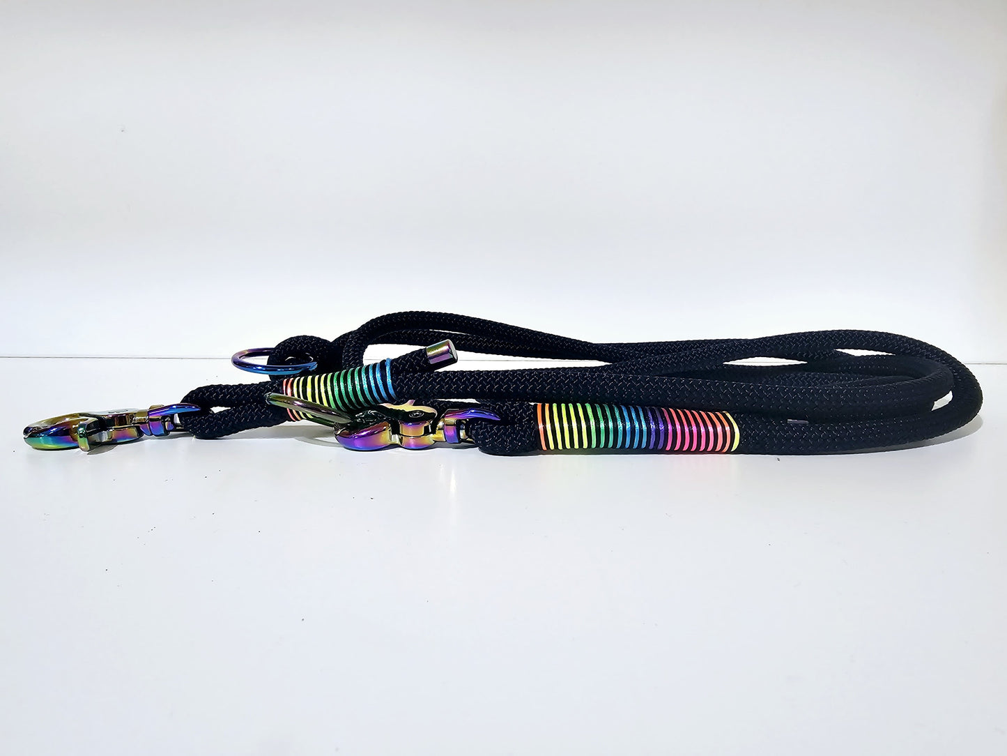 Tauleine 2,20m | 8mm | Scherenkarabiner schwarz / rainbow