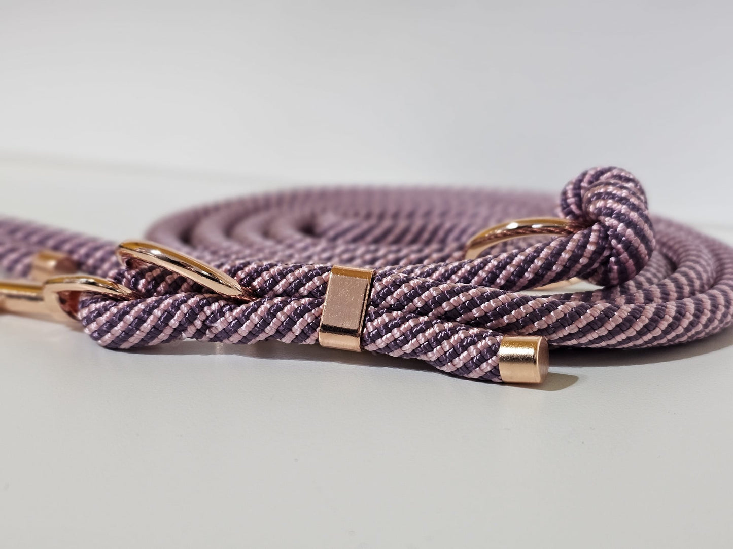 Tauleine 2,20m | 10mm | Bolzenhacken rose gold / lila - aubergine