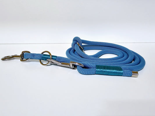 Tauleine 2,20m | 10mm | Bolzenhacken silber / hellblau