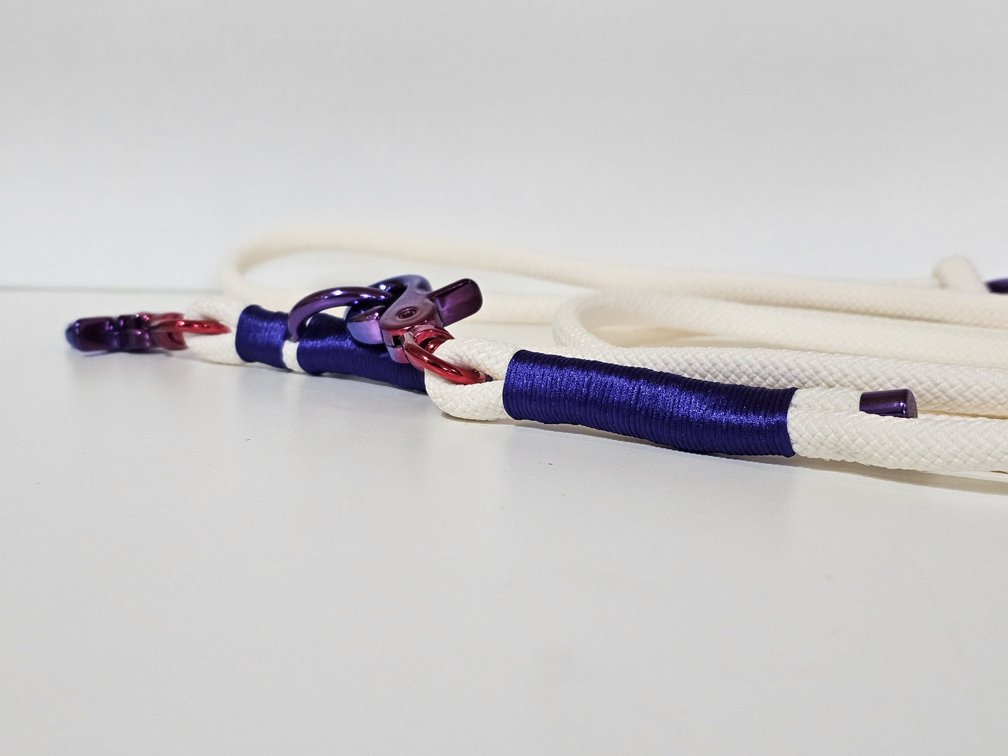 Tauleine 2,20m | 8mm | Scherenkarabiner elfenbein / blau