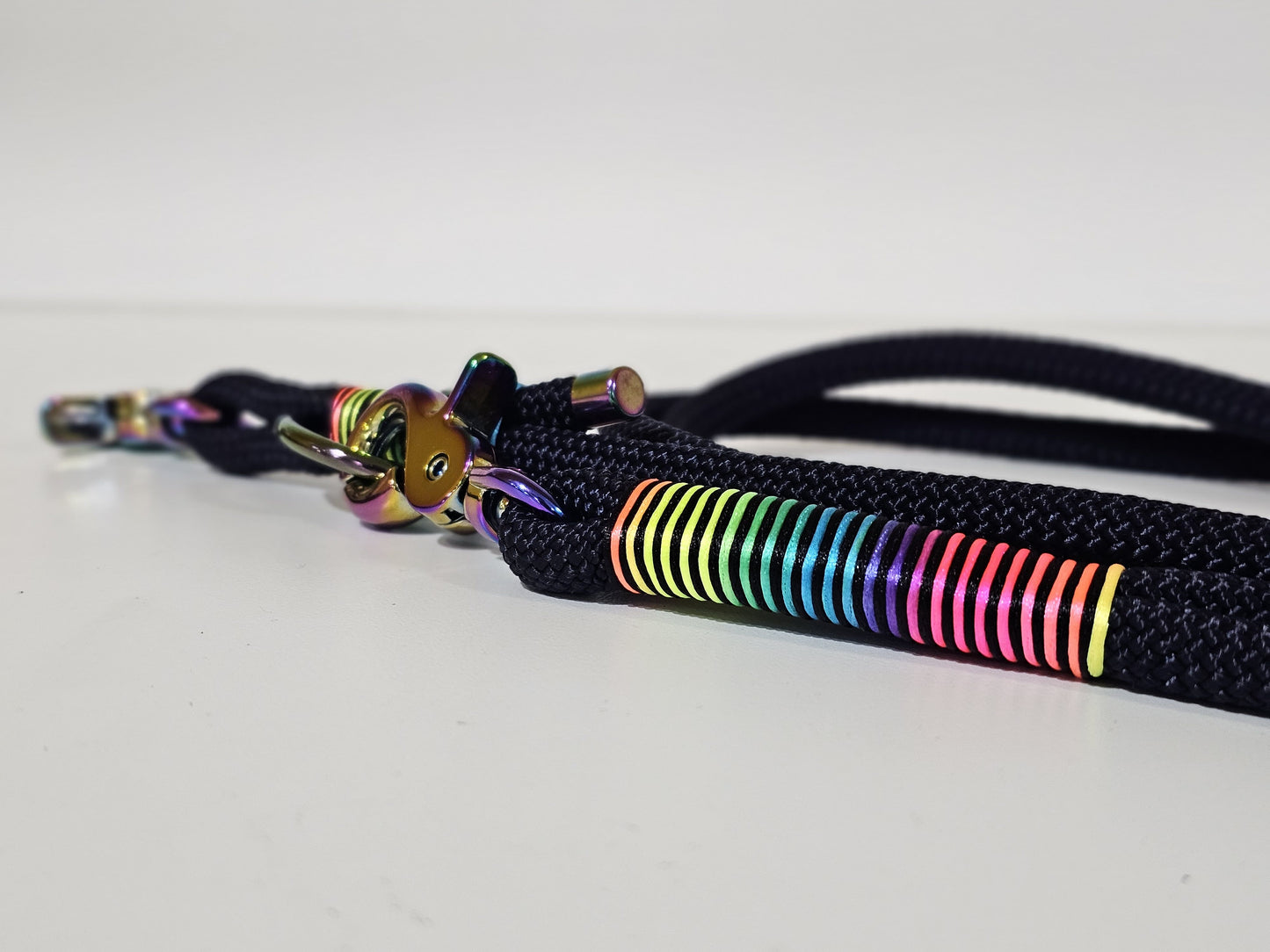 Tauleine 2,20m | 8mm | Scherenkarabiner schwarz / rainbow