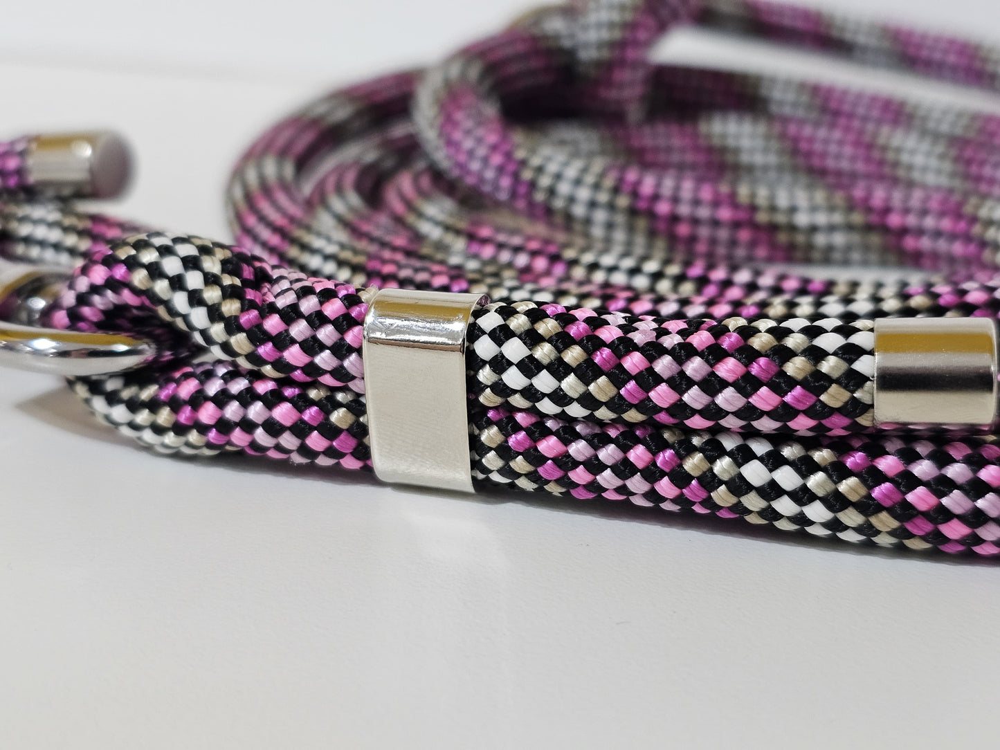 Tauleine 2,20m | 10mm | Bolzenhacken silber / silber - lila - schwarz