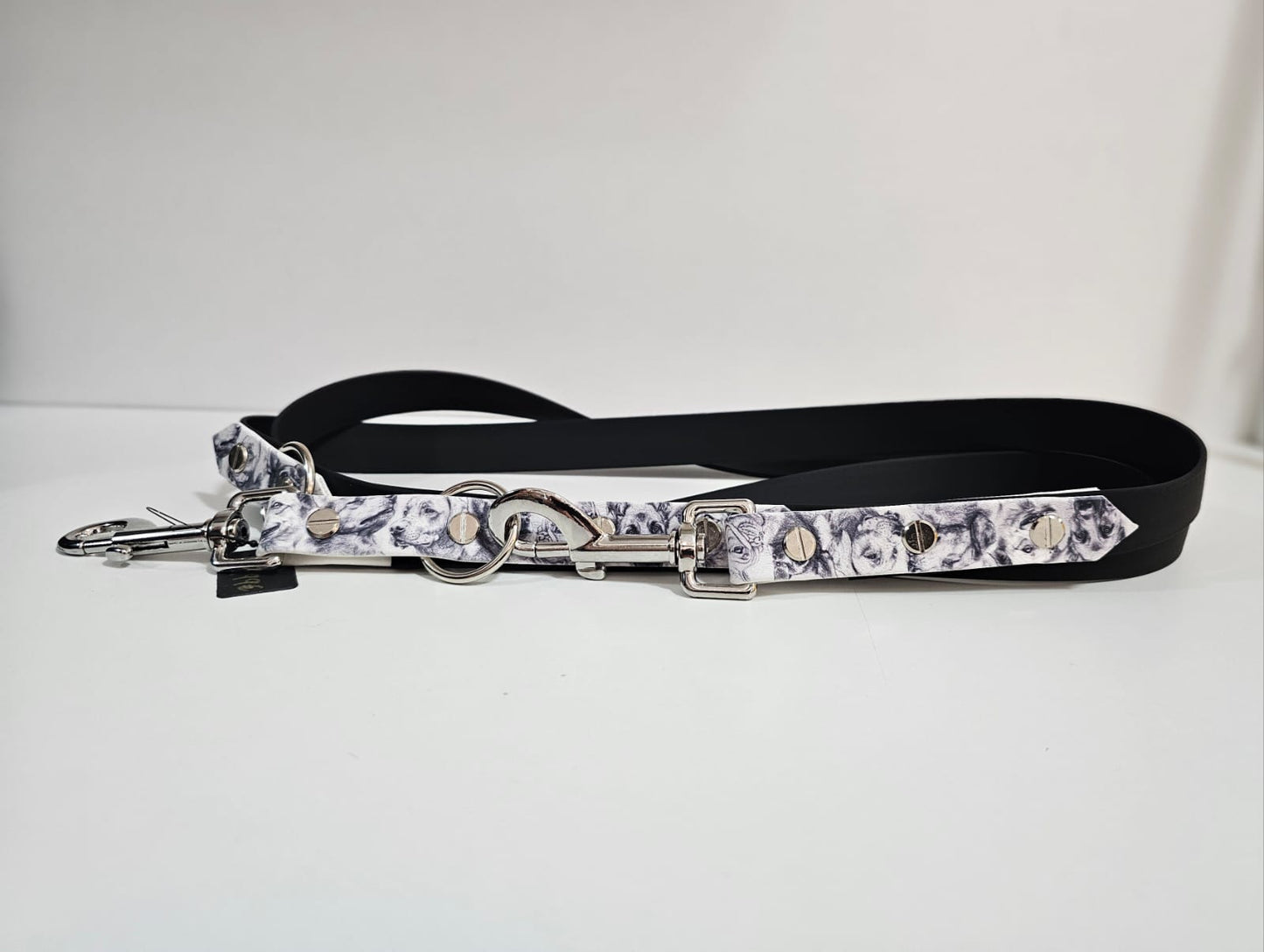 Doppelleine 2m black / dog "doggy"