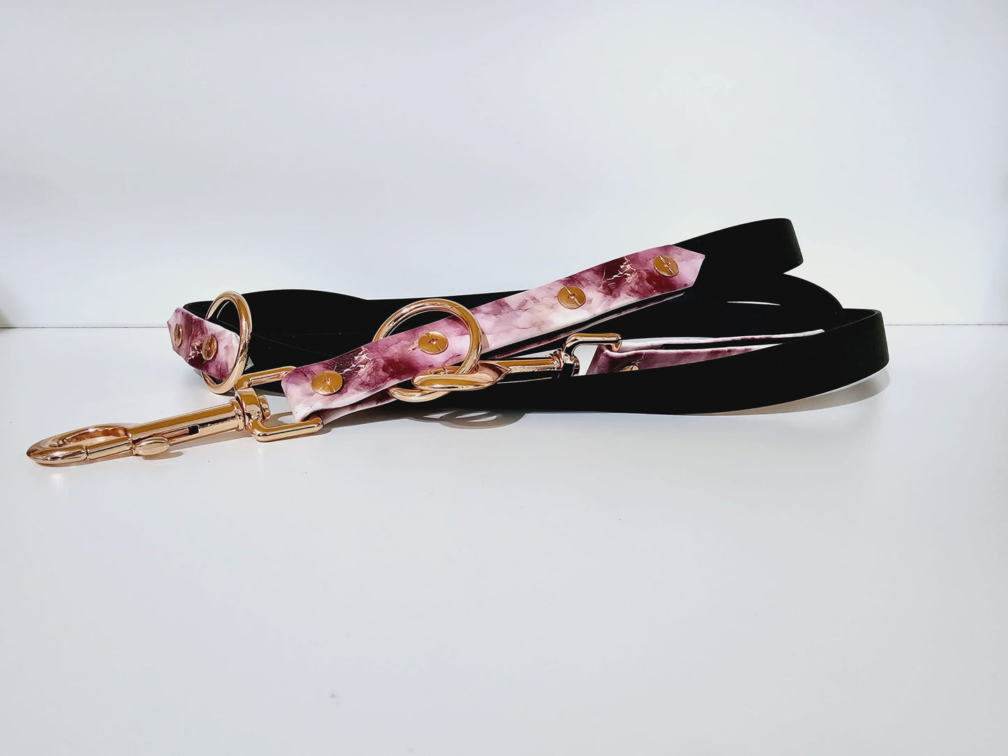 Doppelleine 2m lite black /  violett "misses"