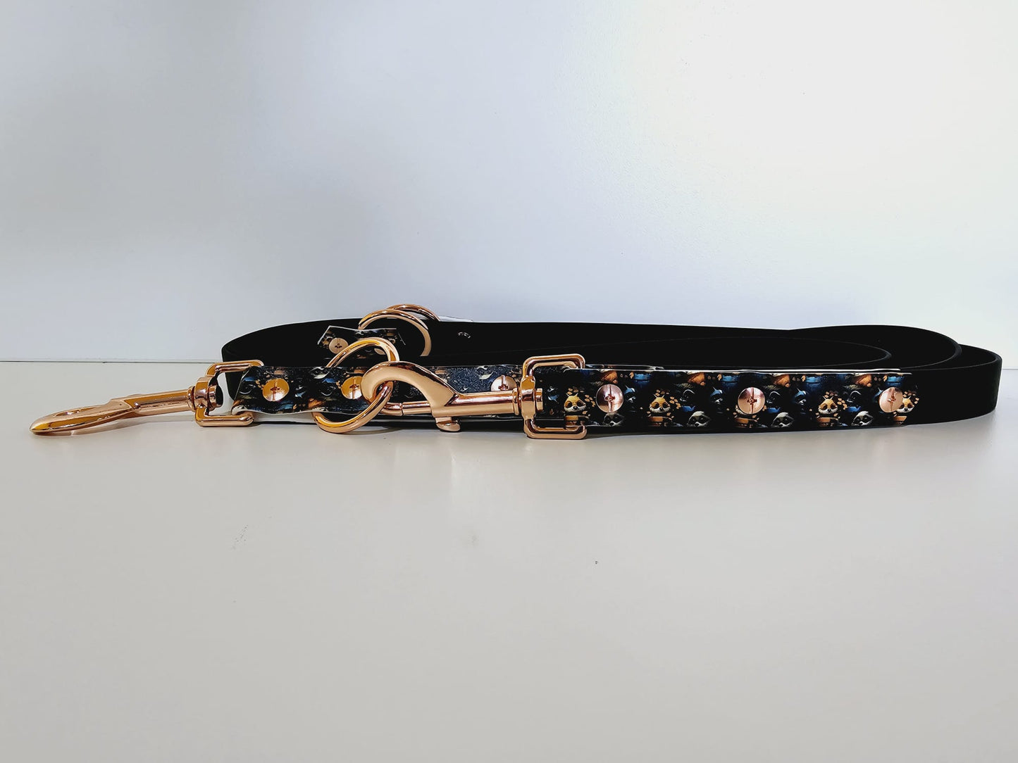 Langleine 2m black / racoon "racon"