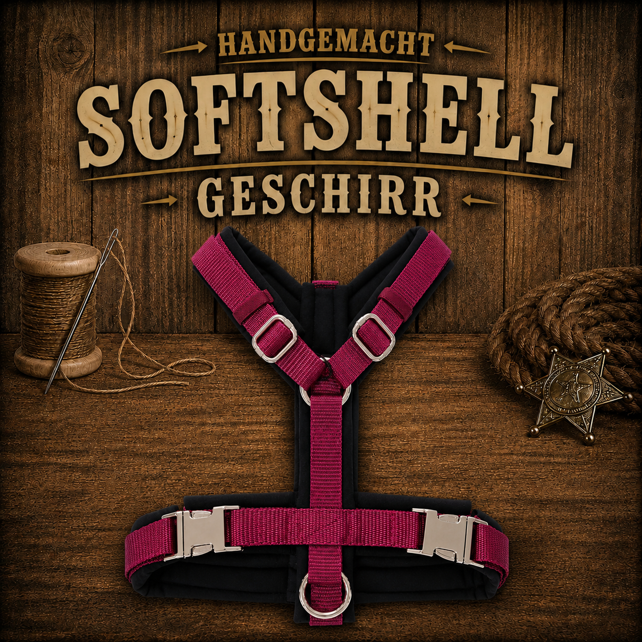 Geschirr Softshell Nylon Lila