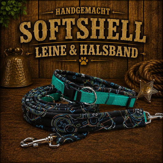 Halsband & Leine in Nylon & Softshell GAMER